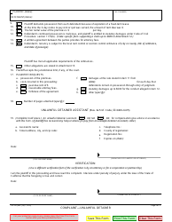 Form UD-100 Complaint - Unlawful Detainer - California, Page 3