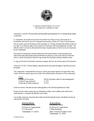 Form CR2E016 Articles of Revocation of Dissolution for a Florida Not for Profit Corporation - Florida
