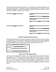 Form DR-405 Motion for Mediation Through Child Custody and Visitation Mediation Program - Alaska, Page 2