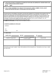 Form TMAC-1-1.0 Application for a Certificate of Registration of a Collective Mark - Connecticut, Page 2