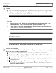 Form APP-151 Petition for Writ (Misdemeanor, Infraction, or Limited Civil Case) - California, Page 6