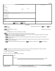 Document preview: Form GC-250 Letters of Guardianship - California