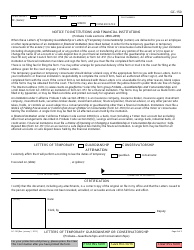 Form GC-150 Letters of Temporary Guardianship or Conservatorship - California, Page 2