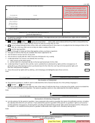 Document preview: Form JV-195 Waiver of Reunification Services (Juvenile Dependency) - California