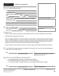 Document preview: Form ADOPT-210 Adoption Agreement - California