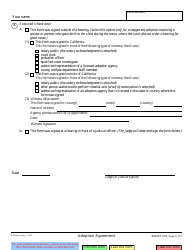 Form ADOPT-210 Adoption Agreement - California, Page 3