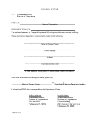 Form CR2E045 Statement of Change of Registered Office or Registered Agent or Both for Corporations - Florida