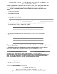 Form CR2E045 Statement of Change of Registered Office or Registered Agent or Both for Corporations - Florida, Page 2