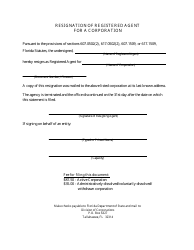 Form CR2E046 Resignation of Registered Agent for a Corporation - Florida, Page 2