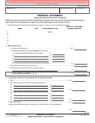 Document preview: Form WG-007 (EJ-165) Financial Statement (Wage Garnishment - Enforcement of Judgment) - California