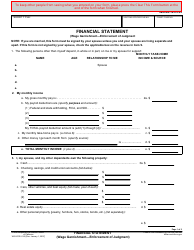 Form WG-007 (EJ-165) Financial Statement (Wage Garnishment - Enforcement of Judgment) - California