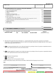 Form WG-007 (EJ-165) Financial Statement (Wage Garnishment - Enforcement of Judgment) - California, Page 2