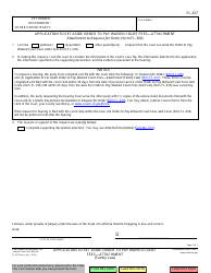 Document preview: Form FL-337 Application to Set Aside Order to Pay Waived Court Fees - Attachment - California