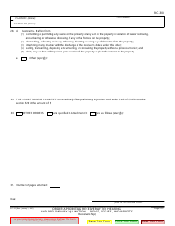 Form RC-310 Order Appointing Receiver After Hearing and Preliminary Injunction&quot;rents, Issues, and Profits - California, Page 5