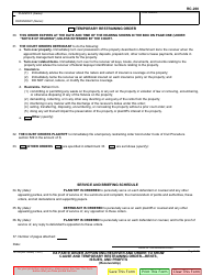 Form RC-200 &quot;Ex Parte Order Appointing Receiver and Order to Show Cause and Temporary Restraining Order - Rents, Issues, and Profits&quot; - California, Page 5