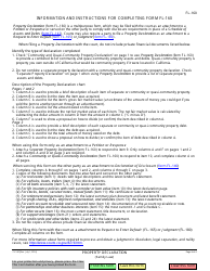 Form FL-160 Property Declaration - California, Page 4