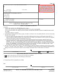 Form SUBP-025 Notice to Consumer or Employee and Objection - California