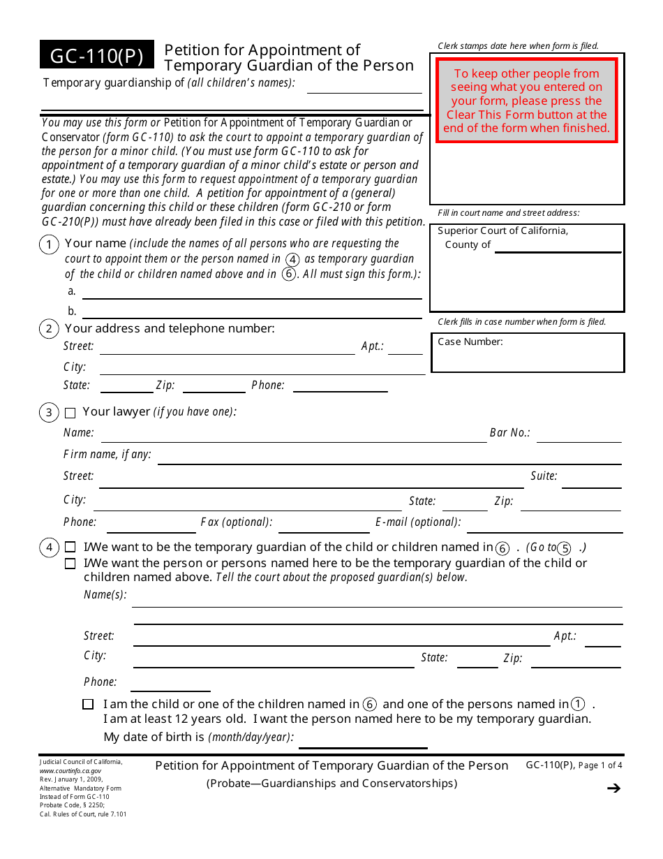form-gc-110-p-download-fillable-pdf-or-fill-online-petition-for