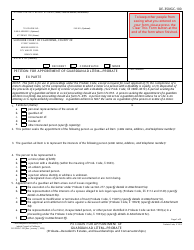 Form DE-350 Petition for Appointment of Guardian Ad Litem &quot; Probate - California