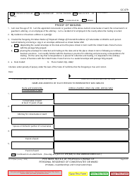 Form GC-079 Pre-move Notice of Proposed Change of Personal Residence of Conservatee or Ward - California, Page 2