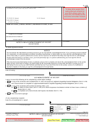 Document preview: Form FL-605 Notice and Acknowledgment of Receipt (Governmental) - California