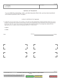 Form FL-560 Ex Parte Application for Transfer and Order - California, Page 2