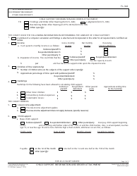 Form FL-342 Child Support Information and Order Attachment - California