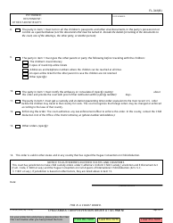 Form FL-341(B) Child Abduction Prevention Order Attachment - California, Page 2