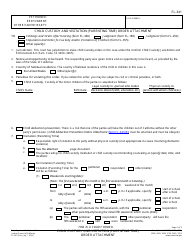 Form FL-341 Child Custody and Visitation (Parenting Time) Order Attachment - California