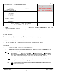 Document preview: Form FL-322 Declaration of Counsel for a Child Regarding Qualifications - California