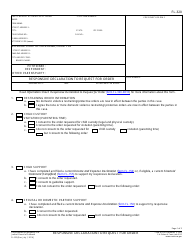 Form FL-320 Responsive Declaration to Request for Order - California