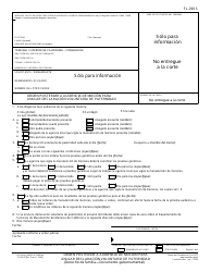 Document preview: Formulario FL-290 S Orden Posterior a Audiencia De Mocion Para Anular Declaracion Voluntaria De Paternidad - California (Spanish)