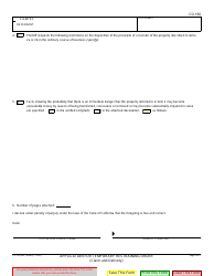 Form CD-190 Application for Temporary Restraining Order - California, Page 2