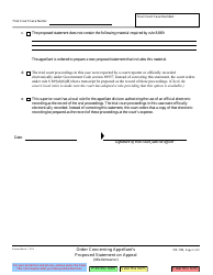 Form CR-136 Order Concerning Appellant's Proposed Statement on Appeal (Misdemeanor) - California, Page 2