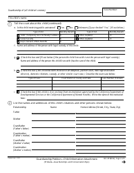 Form GC-210(CA) Guardianship Petition-Child Information Attachment - California, Page 2
