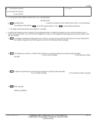 Form FL-600 Summons and Complaint or Supplemental Complaint Regarding Parental Obligations - California, Page 2