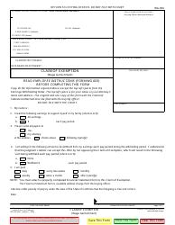 Document preview: Form WG-006 Claim of Exemption (Wage Garnishment) - California