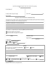 Document preview: Form DL-164 Request for Expedited Consideration - Alaska