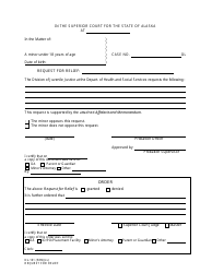 Document preview: Form DL-161 Request for Relief - Alaska