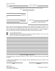 Form CIV-810 Response to Motion - Alaska