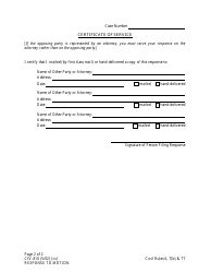 Form CIV-810 Response to Motion - Alaska, Page 2