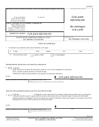 Document preview: Formulario JV-539 S Solicitud De Audiencia Sobre Acceso Del Menor a Servicios - California (Spanish)