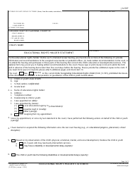 Document preview: Form JV-537 Educational Rights Holder Statement - California