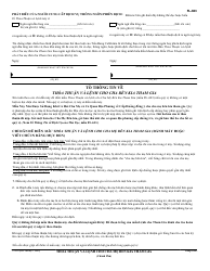 Form FL-663 V Stipulation and Order for Joinder of Other Parent (Governmental) - California (Vietnamese), Page 2