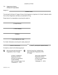Document preview: Form CR2E121 Certificate of Change of Name of the Registrant or Applicant of a Florida Trademark and/or Service Mark Registration - Florida