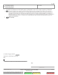 Form FL-688 Short Form Order After Hearing - California, Page 2