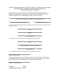 Form INHS04 Limited Partnership or Limited Liability Limited Partnership Statement of Change of Registered Office or Registered Agent, or Both - Florida, Page 2