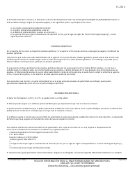 Instrucciones para Formulario FL-272, FL-273 Formularios De Aviso De Mocion Para Anular Fallo De Paternidad - California (Spanish), Page 2