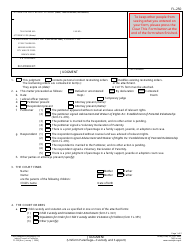 Form FL-250 Judgment (Uniform Parentage &quot; Custody and Support) - California