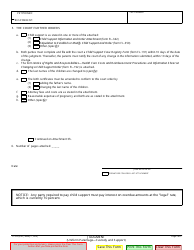 Form FL-250 Judgment (Uniform Parentage &quot; Custody and Support) - California, Page 2